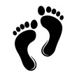 © MdGolamRabby - Symbolic Barefoot Prints Walking on White Representing Freedom and Simplicity colorful vector icon