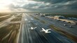 © sup - Airport runway planes