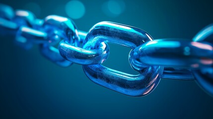 Wall Mural - chain of nets on blue background
