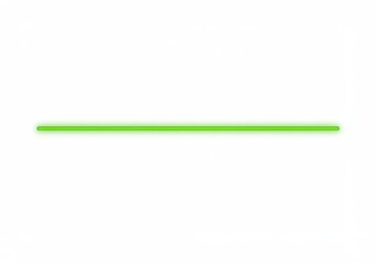 A simple image of a neon green line against a stark white background plain