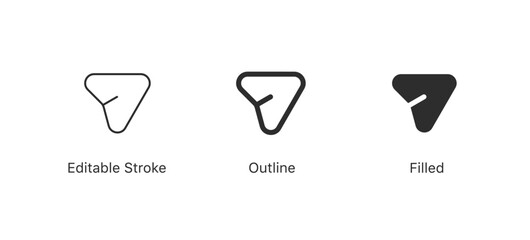 Wall Mural - share icon | send message icon | paper plane or direct message icons in editable stroke, outline, an
