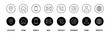 © icons gate - Contact icons including location, address, home, mobile, phone, call, email, envelope, globe, global and website icon. in outline style. Communication contact information icon. Business card icon set
