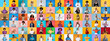 © Prostock-studio - A vibrant collage features diverse individuals sharing joyful expressions and gestures.