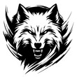 © Breck - Abstract scratch silhouette of angry wolf