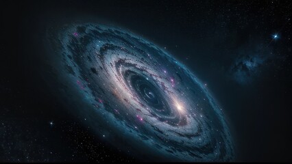 Wall Mural - A spiral galaxy in the vastness of space.