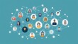 © Amien19 - Abstract illustration depicting a connected global social network of people