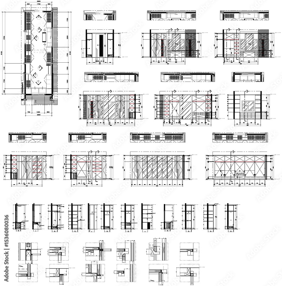 Drawings 2d interior decoration floor plan furniture layout section ...
