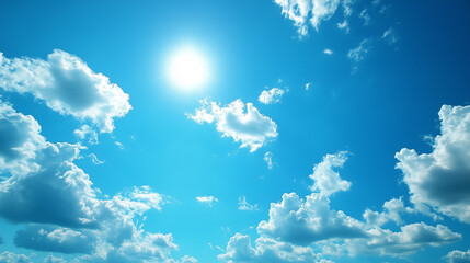 Wall Mural - blue sky with white cloud background. white cloud with blue sky background