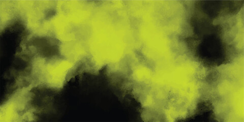 Wall Mural - Abstract artistic illustration of a smoky or gaseous cloud formation featuring vibrant green and dark black watercolor textures perfect for various creative designs.