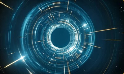 Wall Mural - abstract digital vortex with glowing particles, creating a futuristic atmosphere