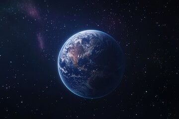 Wall Mural - beautiful sunrise over planet earth viewed from space captures a serene moment in the universe, beau