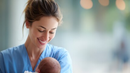 a woman holding a baby