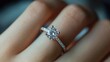 © Mustafa - Jewelry ring mockup on a woman's hand, elegant engagement band showcase for product display.