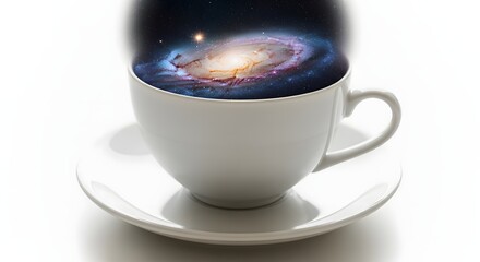 Wall Mural - Galaxy in cup coffee cup space cup universe cup galaxy space universe coffee cup coffee galaxy cup