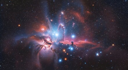 Wall Mural - Horsehead nebula ic nebula dark nebula orion constellation space exploration cosmic cloud interstellar gas