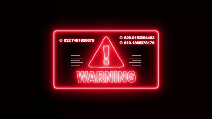 Warning security breach computer hacking warning message hacked Warning icon on the screen privacy protection data hacking malware virus Danger sign. Program interface with warning text hacked alert