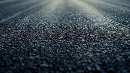 Wall Mural - close-up view of a smooth asphalt road surface with textured patterns and subtle lighting effects