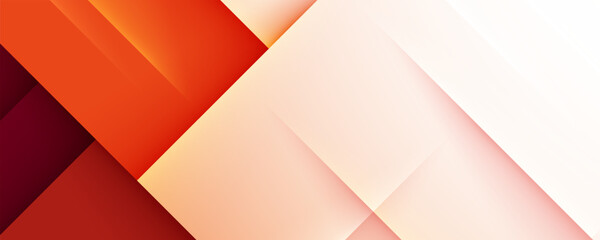 Wall Mural - abstract orange and red geometric layered background with gradient light