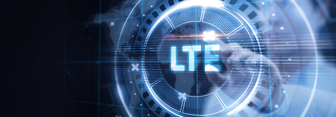 Business, Technology, Internet and network concept. LTE abbreviation, modern technology concept.