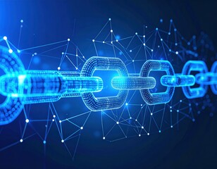 blockchain network connection abstract concept