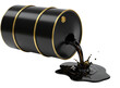 © dipu - Black oil barrel leaking crude oil isolated on transparent background