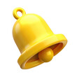 © Vectgo arjina - 3d yellow bell notification icon isolated on transparent background