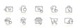 © tutti_frutti - Online shopping related line icons. Editable stroke
