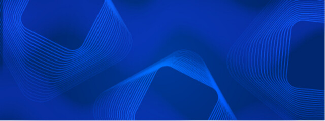 Wall Mural - abstract blue curved lines forming shapes, ideal for backgrounds, digital design projects, technolog