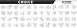 © tutti_frutti - Big set of making choice related line icons. Editable stroke