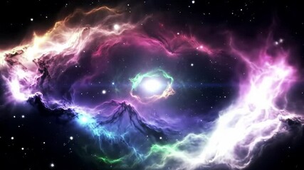 Wall Mural - Colorful nebula in space. Travel through the universe, cosmos with stars. Astronomy background