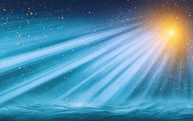 radiant celestial light beams