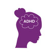 © AdityasStd - ADHD disorder human head silhouette. Vector illustration.