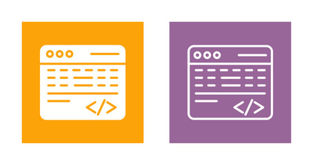 Wall Mural - Web Coding Icon Design