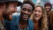 © sirisakboakaew - Laughing Buddies: A close-up shot of a group of friends enjoying a moment of shared laughter. Their genuine smiles and joyful expressions reveal a sense of connection and happiness.