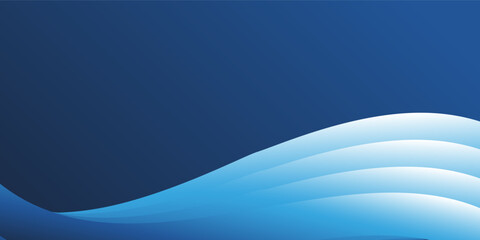 Wall Mural - an elegant abstract background with a gradient of deep blue to lighter blue, featuring a subtle, wav