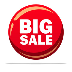 Wall Mural - round big sale vector isolated illustration