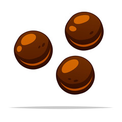 Wall Mural - chocolate balls vector isolated illustration