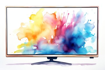 Canvas Print - television screen electronics technology.