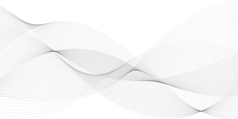 Wall Mural - abstract grey wavy lines background. digital frequency track equalizer. abstract frequency sound wav