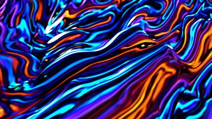 Wall Mural - smooth flowing lines of vibrant colors blend together, creating a mesmerizing abstract pattern with 