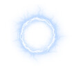 © slavo484 - Abstract, set, magic, neon, and night form a glowing PNG ring. This electric portal crackles with lightning and energy, creating a transparent PNG Overlay for futuristic thunder or storm design themes