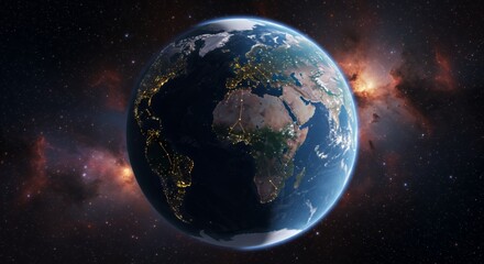 earth at night: a celestial view of our planet