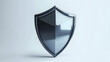© Gary - Cyber security safety shield in minimalistic style. 3d vector illustration. white background