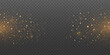 © sersupervector - Glowing golden particles isolated on a transparent background. Magical sparkling light effect for festive, holiday or fantasy design. Shimmering dust with lights bokeh. Vector illustration.