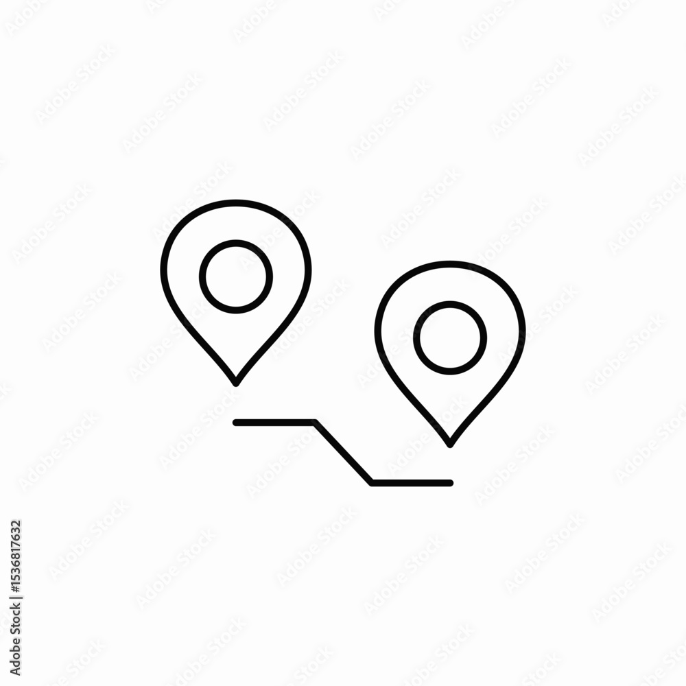 Changing Routes Icon route navigation icon sign vector Stock Vector | Adobe Stock