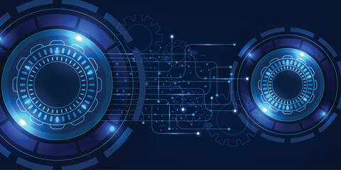 Abstract futuristic electronic circuit technology background