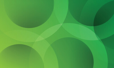 Wall Mural - green abstract background with overlapping circle shapes. vector illustration