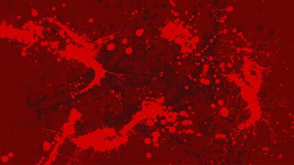 Wall Mural - red background with black stains and red splashes.