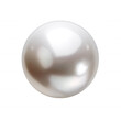 © PannaPNG - A smooth, round, lustrous white pearl with reflective highlights and subtle iridescence.