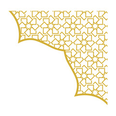 Islamic frame pattern. Frame with arabic style for ramadan, eid, islamic event. Vector isolated.